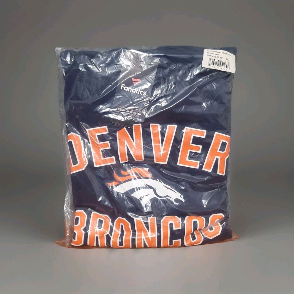 DENVER BRONCOS Logo Athletic Arch Victory Hoodie Mens 2XL Navy FANATICS NFL New